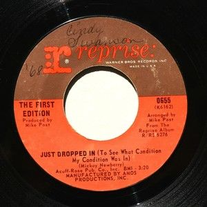 The First Edition Just Dropped In/Shadow In The Corner Of 45 rpm Vinyl 7" Record